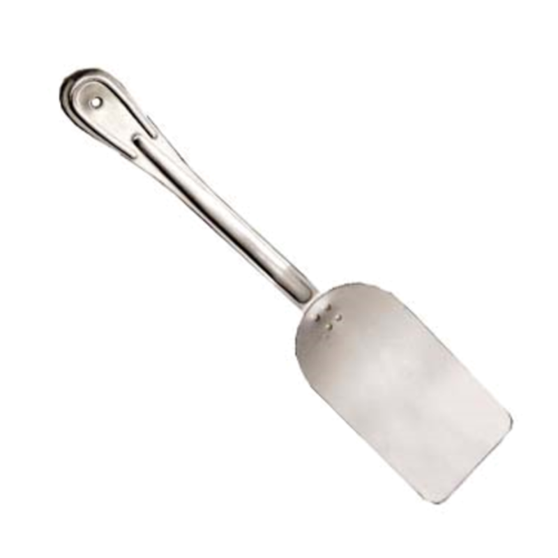Commercial Stainless Steel Turner Spatula With A Solid, Welded Design And 6" X 3" Blade For Reliable Kitchen Use.