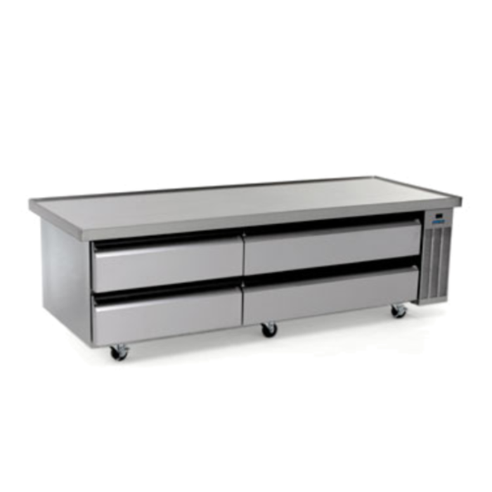 Silver King SKRCB84H-EDUS3 84"W Two-Section Refrigerated Chef Base Stand
