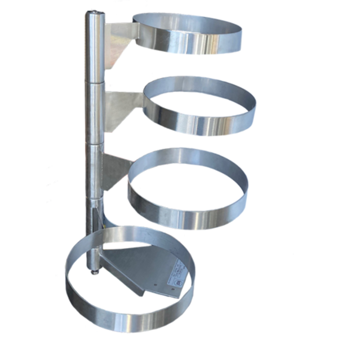 EFI CH-4R-T 19.5-inch 4-Compartment Bar Condiment Holder with Clear Lid stainless steel bar garnish organizer with 4 rings