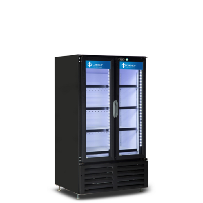 QBD CD3055-HC 30.88" Double Glass Door Merchandiser Refrigerator
