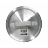 Omcan 43350 Aluminum Lid for 1.5 qt Sauce Pan stainless steel round pot lid with handle, top view