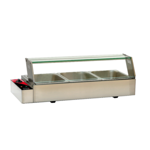 Omcan 48803 3-Pan Capacity Bain Marie Countertop Food Warmer