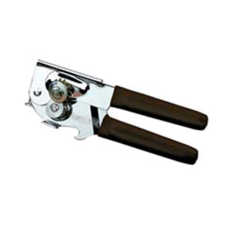Portable Handheld Can Opener With Chrome Finish And Comfortable Handles For Easy Use