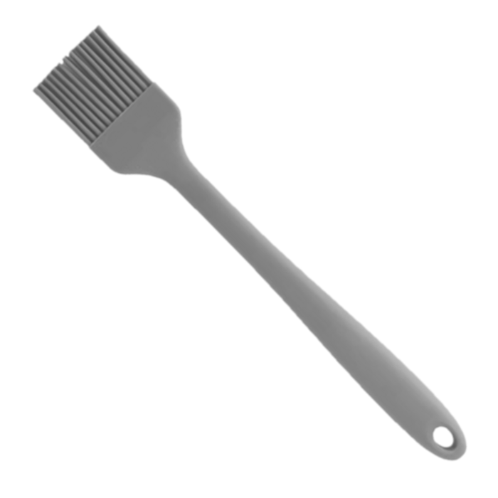 Omcan 81145 1-3/4" x 10" Grey Silicone Pastry Basting Brush