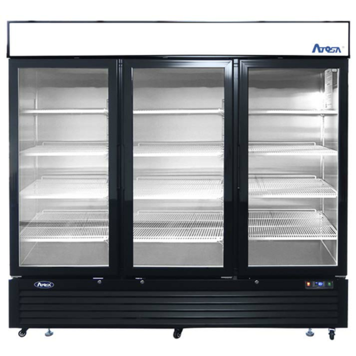 Atosa MCF8728GR 81.9 Inch Wide 3-Door Glass Freezer Merchandiser