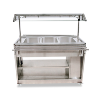 OMCAN 44506 Table à vapeur en acier inoxydable avec puits scellé de 1210 L