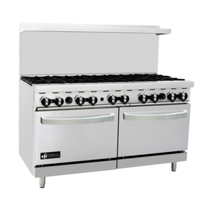 60 Inch Natural Gas Restaurant Range With 10 Burners And Dual Ovens For Commercial Kitchens