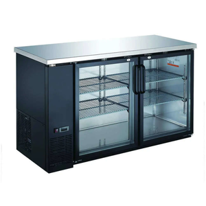 Réfrigérateur de bar arrière AFE BBR-60G à deux portes vitrées - largeur 60 po