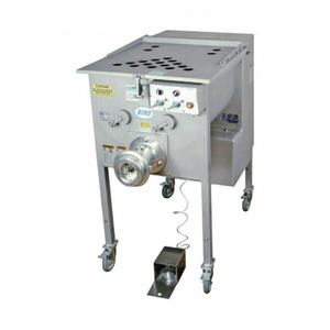 Étiquette alternative : Biro EMG-32 Hachoir à viande commercial 50 lbs/min Processeur à haute capacité Moucheur à viande commercial en acier inoxydable sur roulettes