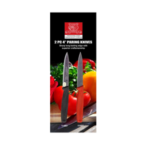 Omcan 21874 4" Stainless Steel Paring Knife Set (2-Piece)