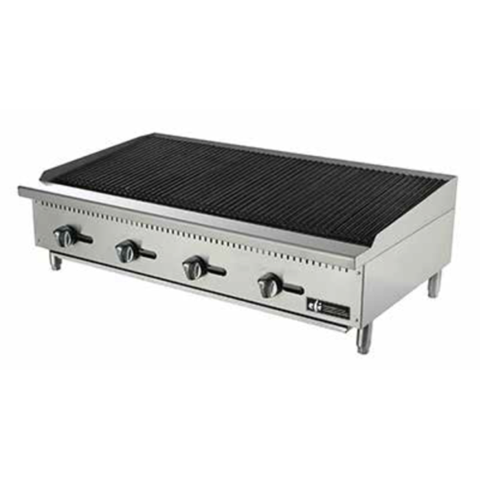 EFI Sales RCTRC-48N 48" W Natural Gas Countertop Charbroiler With Four Controls For Precision Cooking