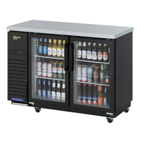 Réfrigérateur de bar arrière à deux sections et portes vitrées Turbo Air TBB-24-48SGD-N de 124,7 cm de large