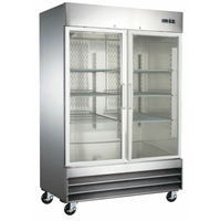 OMCAN 51026 54" Two-Door Glass Merchandiser Refrigerator 47 cu. ft.