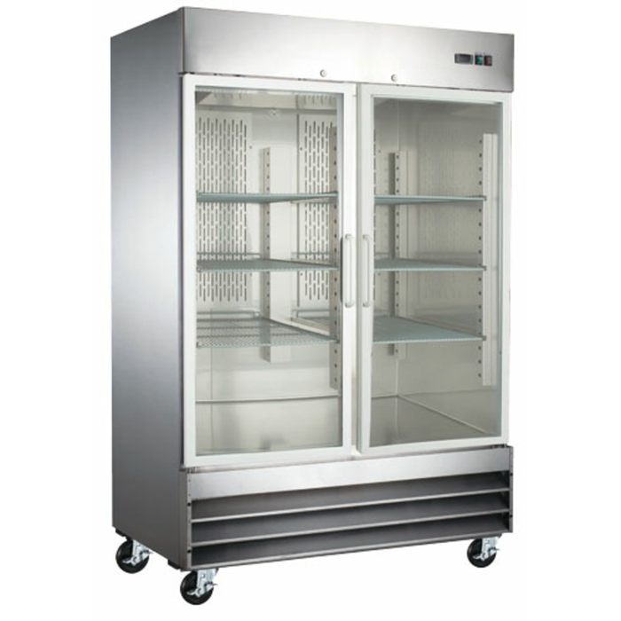 OMCAN 51026 Réfrigérateur de présentation en verre à deux portes 54" 1331 L