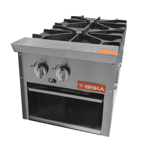 BRIKA BSP-18D Gas Double Stock Pot Range 18"W