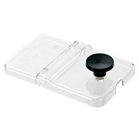 Server Products 87253 1/9-Size Clear Plastic Hinged Jar Lid