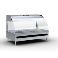 Resfab GM-3PN 41"W 3-Pan Heated Countertop Display Case