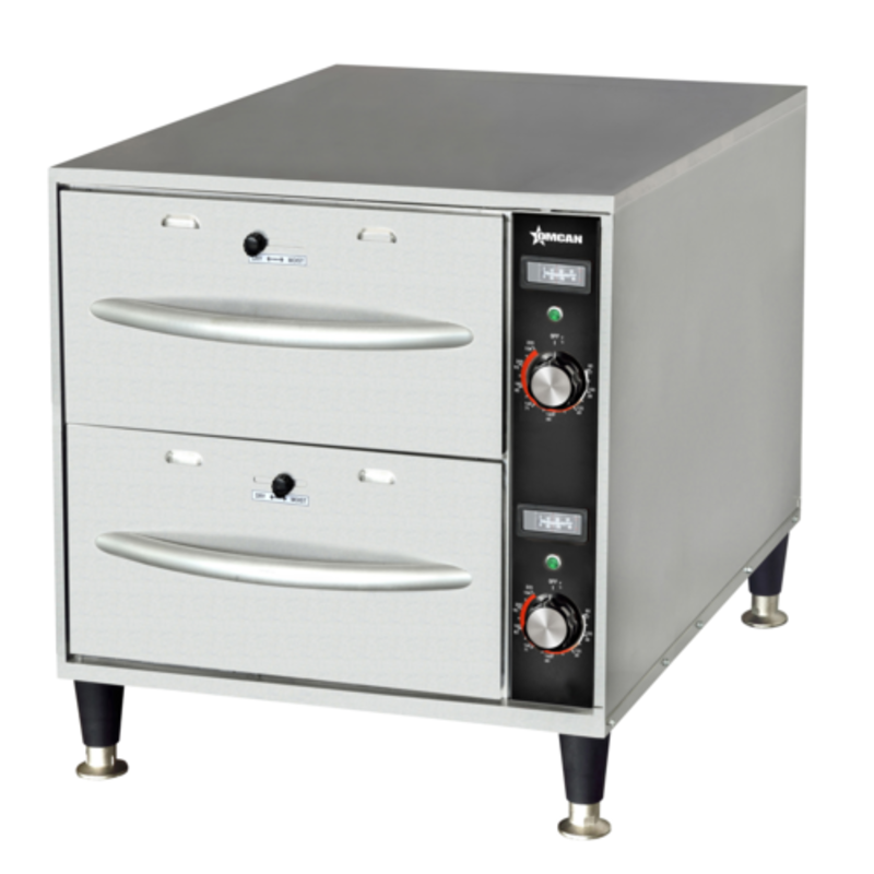 Omcan 48884 Single 1/1 GN Pan Freestanding Commercial Warming Drawer For Professional Kitchen Use