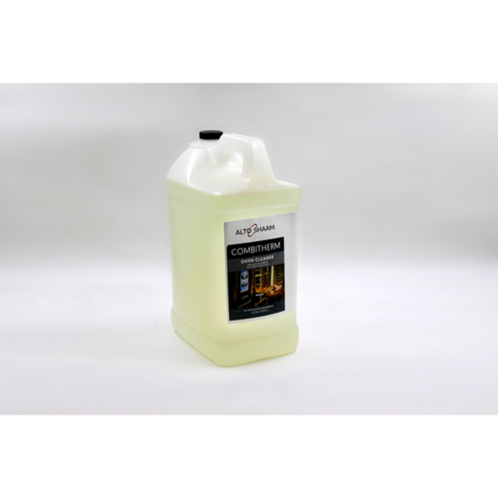 Alto-Shaam Oven Cleaner Solution In A 2.5 Gallon Container For Efficient Cleaning Of Ovens.