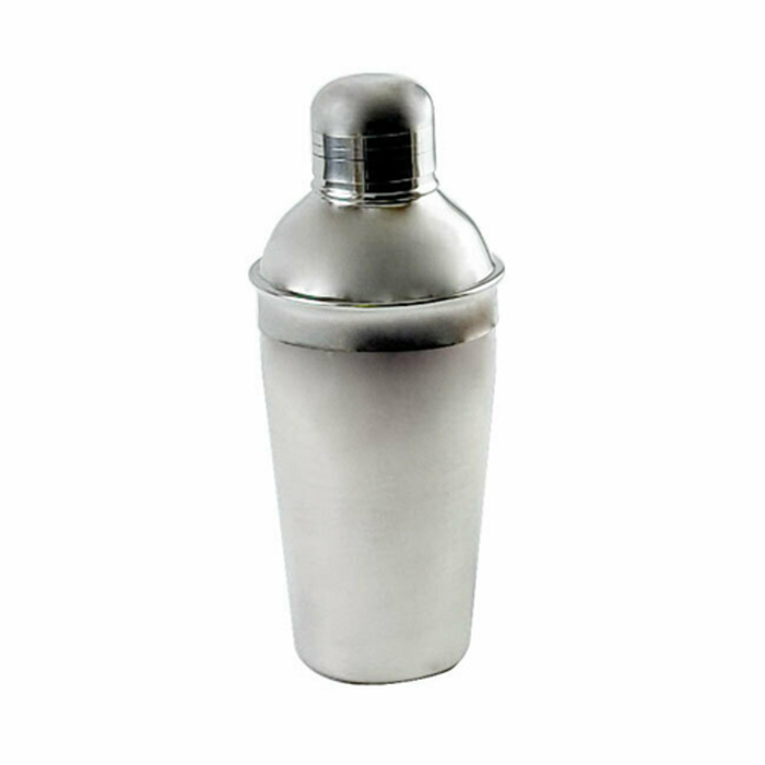 Alt Tag: Omcan 80824 28 oz. Professional Stainless Steel Bar Cocktail Shaker Mixer stainless steel cocktail shaker with cap, front view