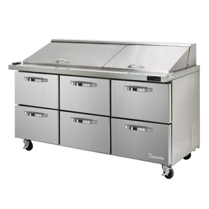 Blue Air BLMT72-D6-HC 72-3/8 Inch Mega Top Prep Table