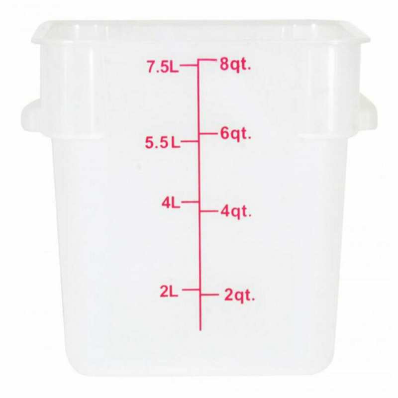 Clear Polycarbonate Food Storage Pan With Measurement Markings For Easy Portion Control