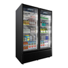 OMCAN 41218 54" Two-Swing Door Glass Merchandiser Refrigerator Displaying Various Products