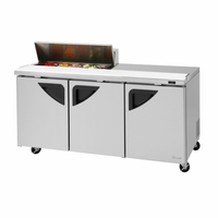 Turbo Air TST-72SD-10S-N 72-5/8"W Three-Section Sandwich Prep Table