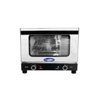 CookRite CTCO-25 Electric Countertop Convection Oven Front View With Stainless Steel Finish