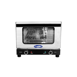 CookRite CTCO-25 Electric Countertop Convection Oven Front View With Stainless Steel Finish