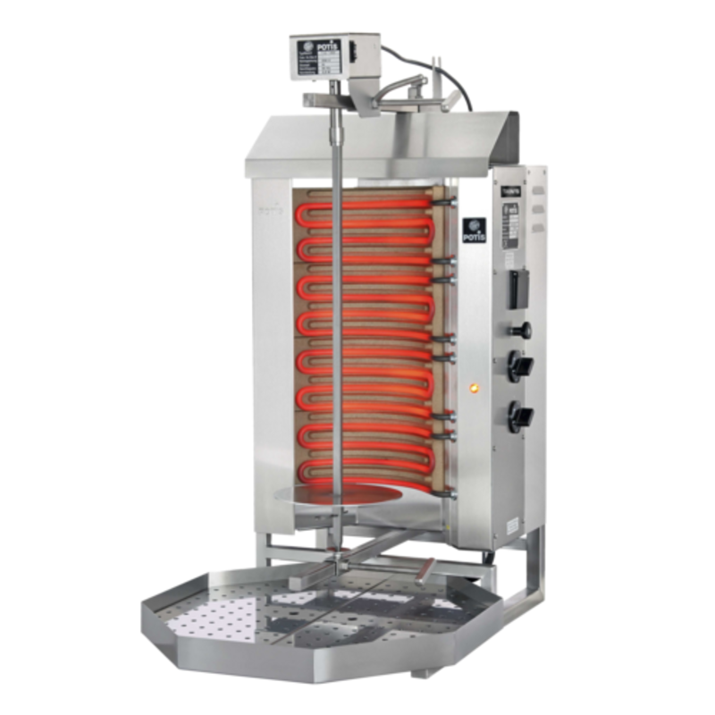 Trento 49063 Electric Vertical Broiler 66.13 lbs Capacity Gyro Machine electric vertical broiler with heating coils and drip tray
