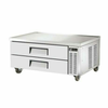 52 Inch Refrigerated Chef Base With Two Drawers And Stainless Steel Surface For Commercial Kitchen Use