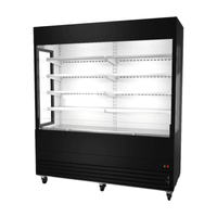 Ancaster Food Equipment AFE-OC-72G 72-Inch Glass Sided Open Case Refrigerator