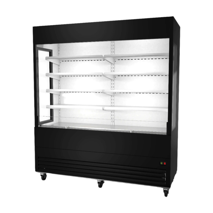 Ancaster Food Equipment AFE-OC-72G 72-Inch Glass Sided Open Case Refrigerator
