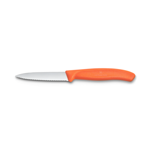 Victorinox 6.7639.C1 Paring Knife 3-1/4" Serrated Spear Point Blade Orange