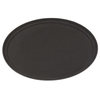 Omcan 80107 Rectangular 14" x 18" Black Non-Skid Serving Tray, black non-slip commercial food service tray top view