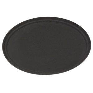 Omcan 80107 Rectangular 14" x 18" Black Non-Skid Serving Tray, black non-slip commercial food service tray top view