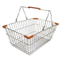 OMCAN 13022 50 lb Capacity Chrome Shopping Hand Basket