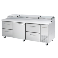 Bluenix BAPP93-D4LR-HC 93.25-Inch Refrigerated Pizza Prep Table