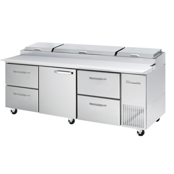Bluenix BAPP93-D4LR-HC 93.25-Inch Refrigerated Pizza Prep Table
