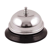CBEL Round Nickel-Plated Steel Call Bell Heavy Plastic Base