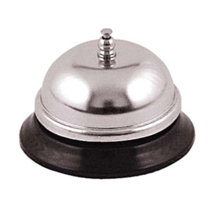 CBEL Round Nickel-Plated Steel Call Bell Heavy Plastic Base