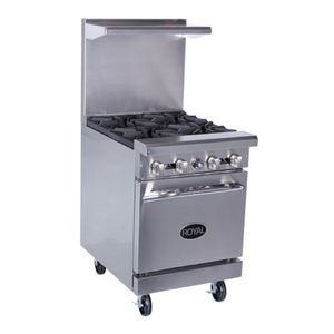 Royal RR-4SU 24" Gas Restaurant Range with 4 Step-Up Burners