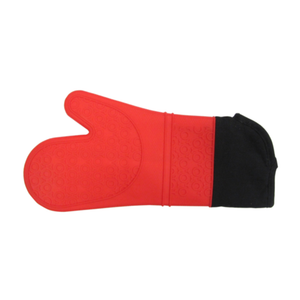 Adcraft OMS-14/RD 14" Red Silicone Oven Mitt with Cotton Lining