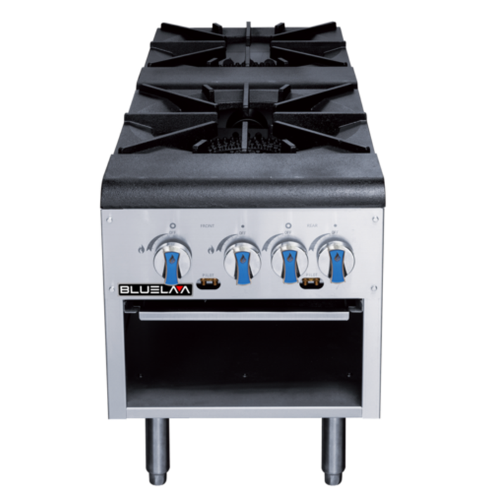 Cuisinière à gaz Bluelava BLSP2 de 45,7 cm pour marmite, 160 000 BTU