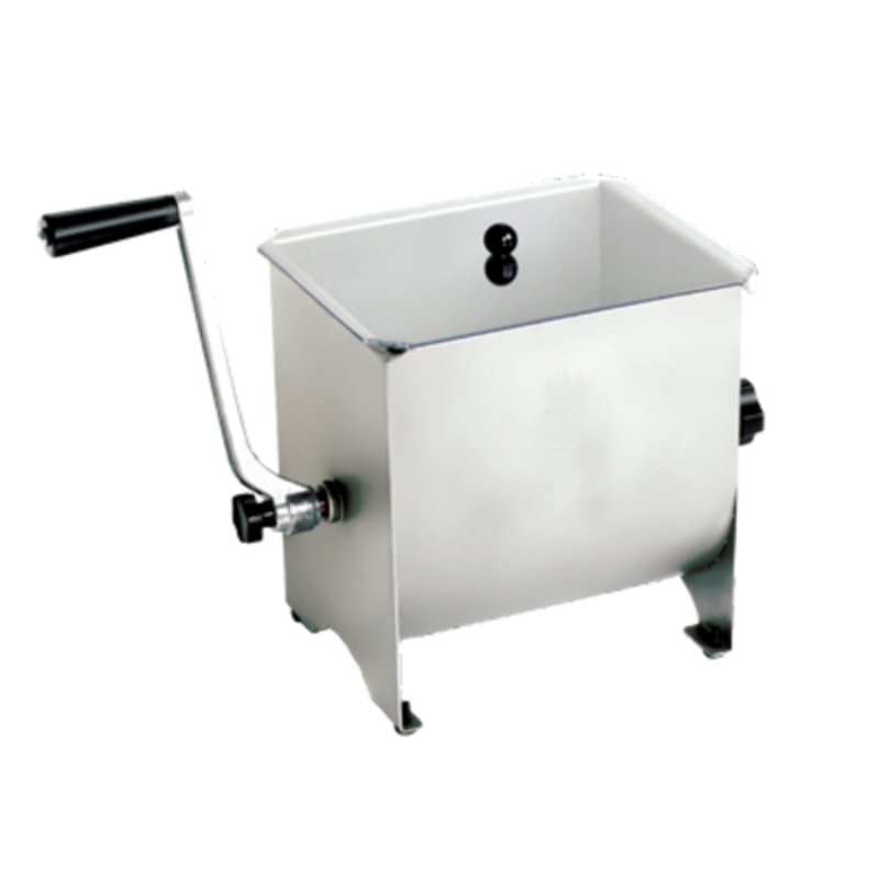 Alt Tag: OMCAN 13152 Manual Meat Mixer with 17 lbs. Capacity stainless steel manual crank meat mixer for small-batch sausage and ground meat