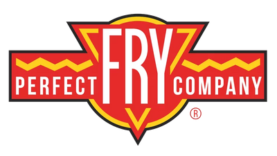 Logo of the Perfect Fry Company with red and yellow design on a white background