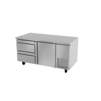 Fagor Undercounter Refrigerator With Two Drawers And One Reach-In Door For Commercial Kitchens