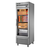 True 27-Inch Reach-In Glass Door Convertible Refrigerator Freezer Showcasing Food Storage