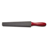 Alt Tag: Norton 10969 Crystolon Utility File Sharpening Stone 14-Inch silicon carbide sharpening file stone with red handle